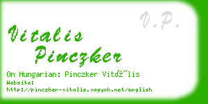 vitalis pinczker business card